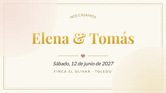 Portada de la presentación «Invitación de boda»
