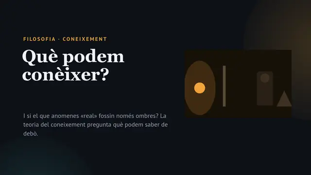 Portada de la presentació «Què podem conèixer?»