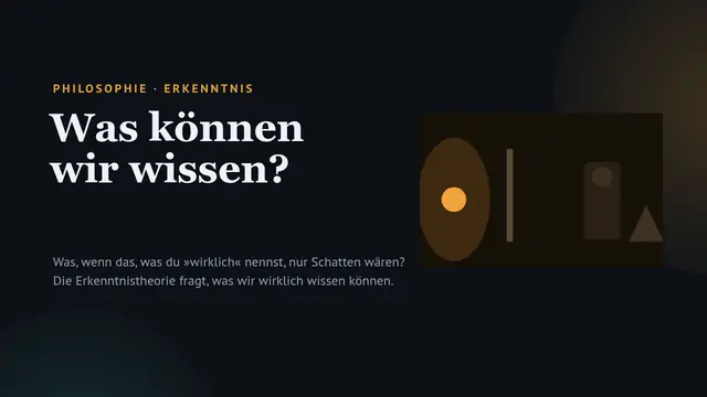 Titelfolie der Präsentation „Was können wir wissen?“