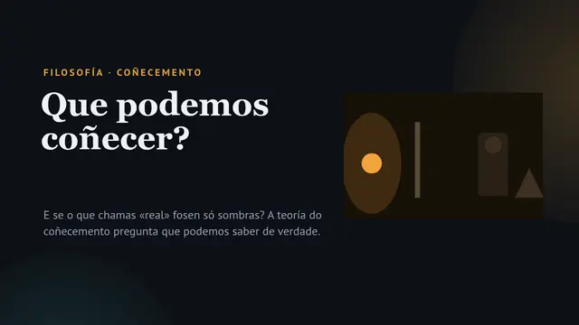 Portada da presentación «Que podemos coñecer?»