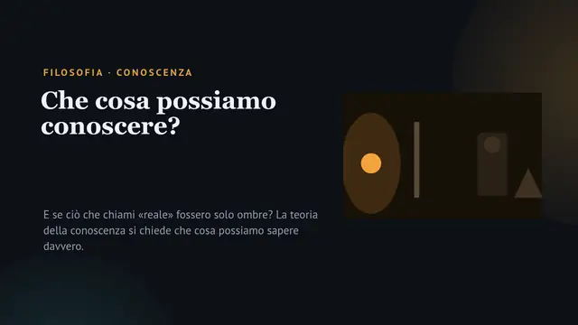 Copertina della presentazione «Che cosa possiamo conoscere?»