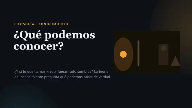 Portada de la presentación «¿Qué podemos conocer?»