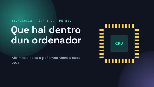 Portada da presentación «Que hai dentro dun ordenador»