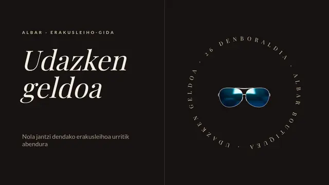 «Erakusleihoak: udazkeneko erakusleihoa» aurkezpenaren azala