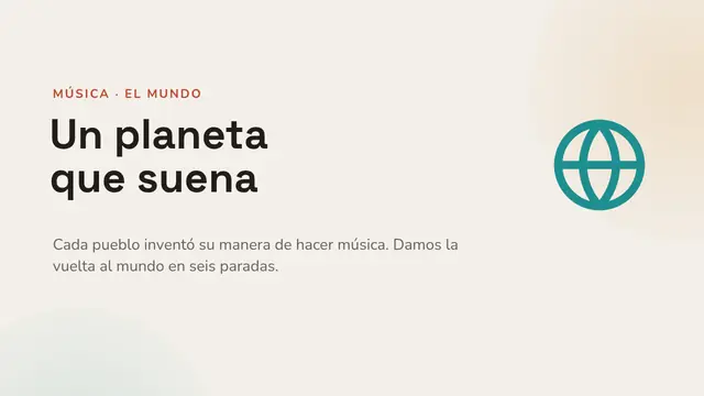 Portada de la presentación «Músicas del mundo»