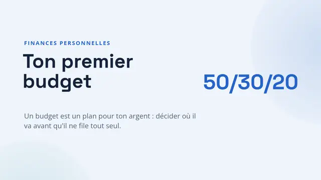 Couverture de la présentation « Ton premier budget »