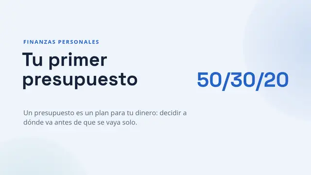 Portada de la presentación «Tu primer presupuesto»